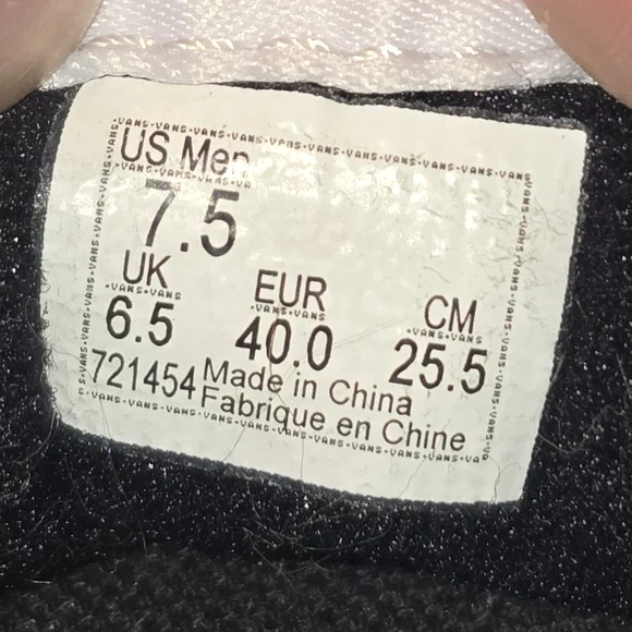 Vans Old Skool Black Sneakers Classic Skate Shoe 7.5 - Picture 8 of 8